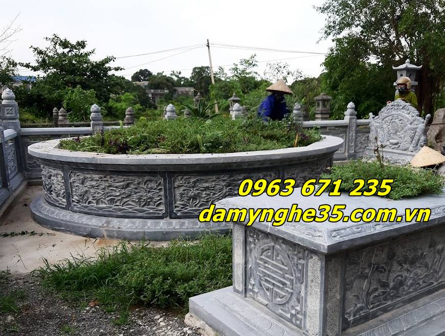 Đơn vị thi công lắp đặt các mẫu mộ tròn bằng đá thiết kế cao cấp bán tại Điện Biên