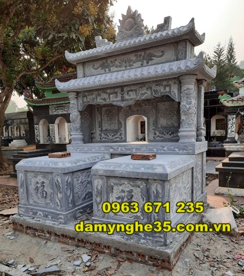 Mẫu mộ đôi bằng đá đẹp bán tại Phú Thọ