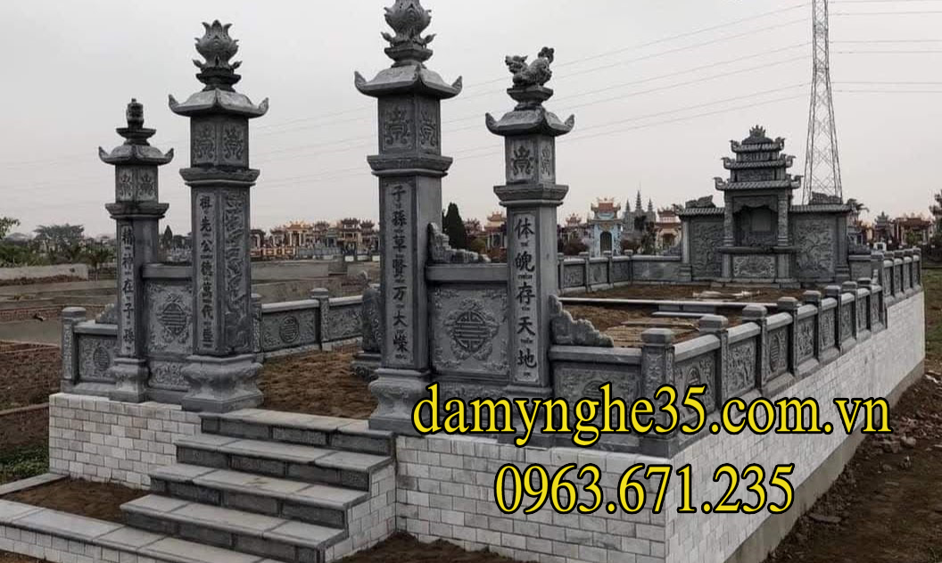 Địa chỉ thi công các mẫu lăng mộ đá dẹp bán tại Tiền Giang