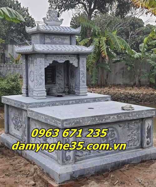 25 Mẫu mộ hai mái bằng đá đẹp bán tại Hà Nam