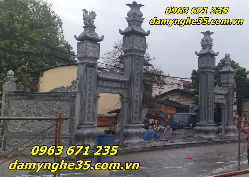 Mẫu cổng nhà thờ họ bằng đá đẹp bán tại Hà Nội