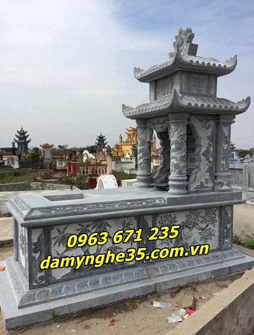 Mẫu mộ đá hai mái đẹp bán tại Hà Nội, Mộ đá