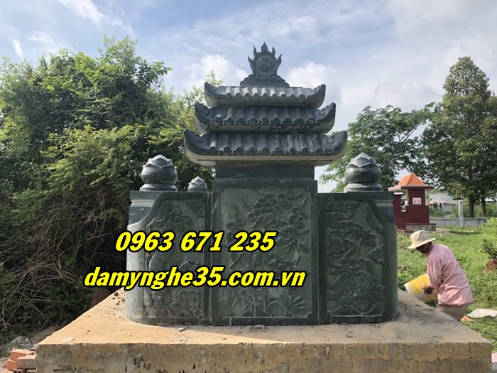 giá mộ đôi bằng đá tại Thái Bình