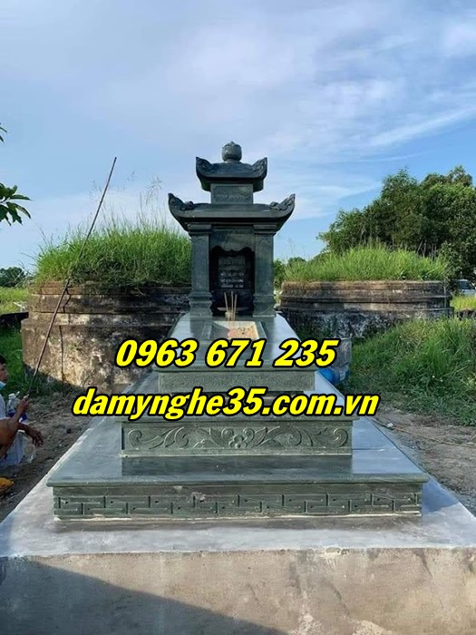 mẫu mộ tam cấp bằng đá bán tại Quảng Ninh