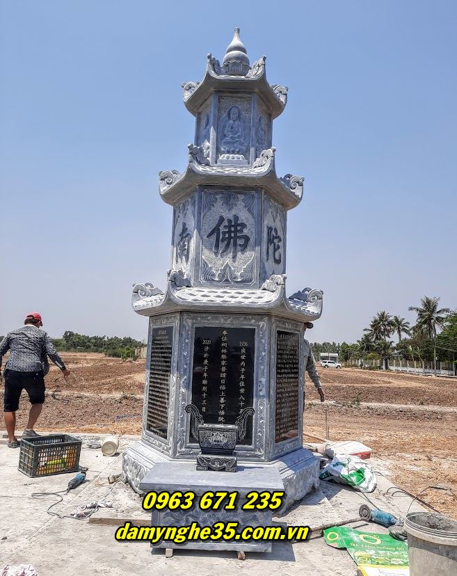 Mẫu mộ tháp bằng đá nguyên khối chất lượng nhất bán tại Đồng Nai