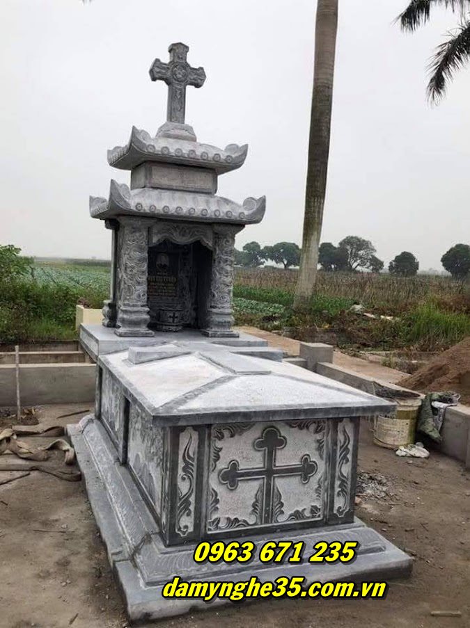Mẫu mộ công giáo bằng đá đẹp giá rẻ bán tại Vũng Tàu
